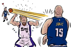 小萨被约基奇剃成地中海？漫画家恶搞约基奇剃头式传球